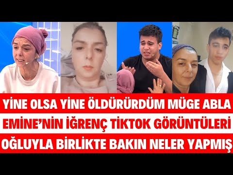 MÜGE ANLI EMİNE'NİN TİKTOK GÖRÜNTÜLERİ ORTAYA ÇIKTI BURHANETTİN İÇİN YAPTIM AŞK SİBELCAN SEDA SAYAN