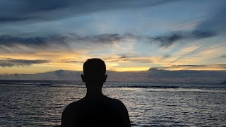 sunset pantai carita anyer