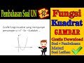 GAMPANG, CARA MENGGAMBAR FUNGSI KUADRAT - PERSIAPAN UN 2019 MATEMATIKA FUNGSI DAN PERSAMAAN KUADRAT