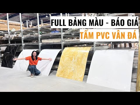 Báo giá tấm PVC vân đá ốp chỉ hơn 100k/m2 | Bảng màu tấm nhựa giả đá ốp tường | Haroma