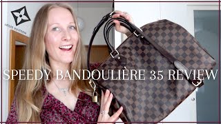 SPEEDY 35 BANDOULIÈRE DAMIER EBENE REVIEW  How to Pack Speedy 35  Bandoulière for an Overnight Stay 