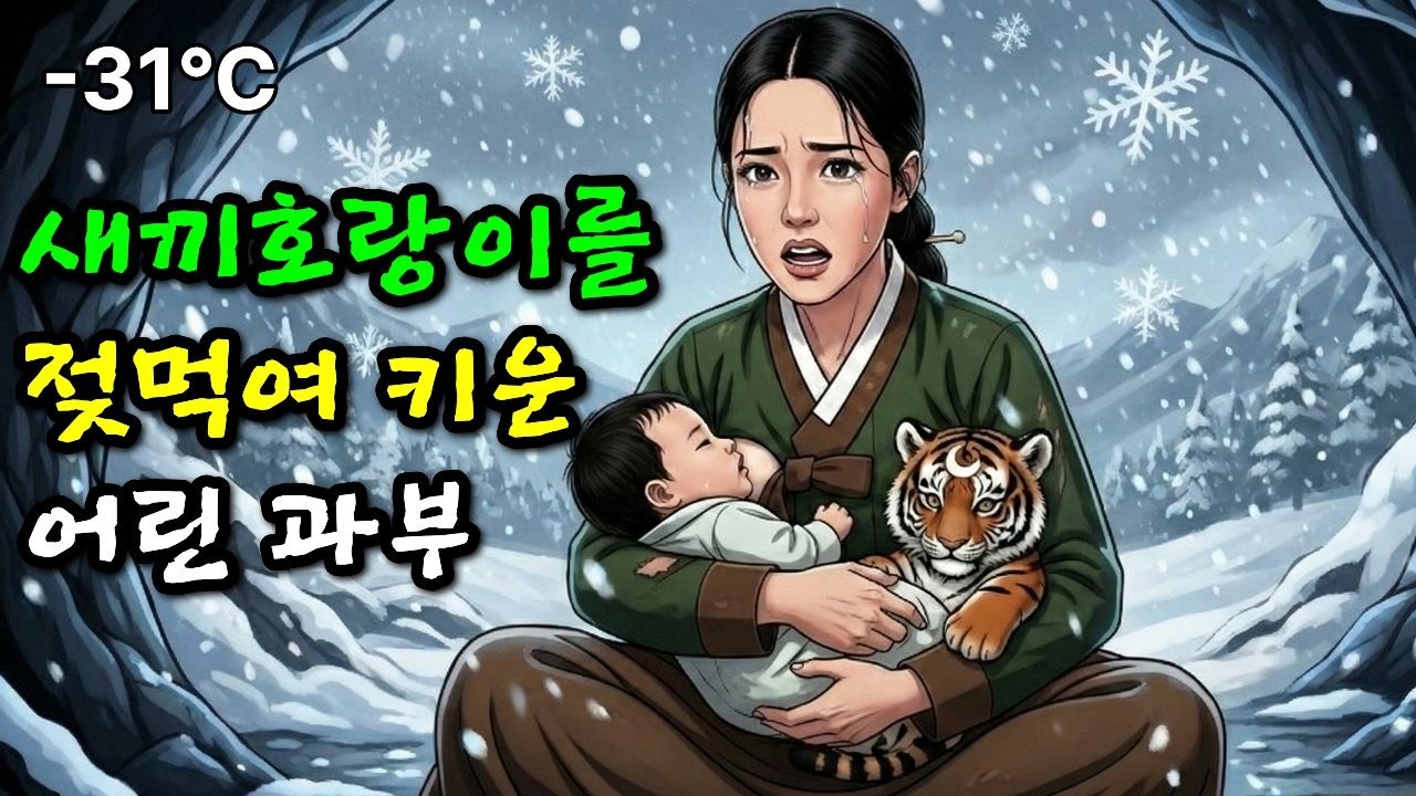 새끼 호랑이를 젖먹여 키운 어린 과부 [토끼야담🌙옛날이야기🌙그냥 틀어두세요]