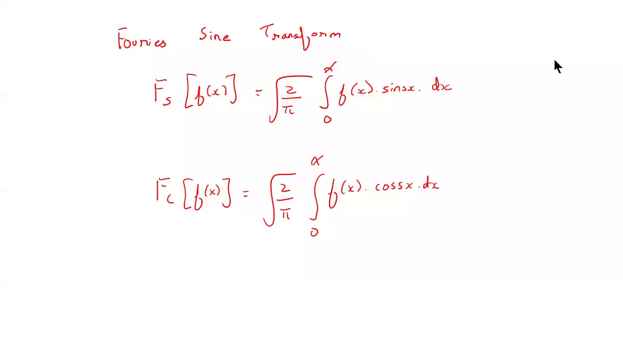 The Fourier Sine and Cosine Transform - YouTube