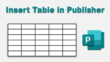 How to Insert Table in Microsoft Publisher document