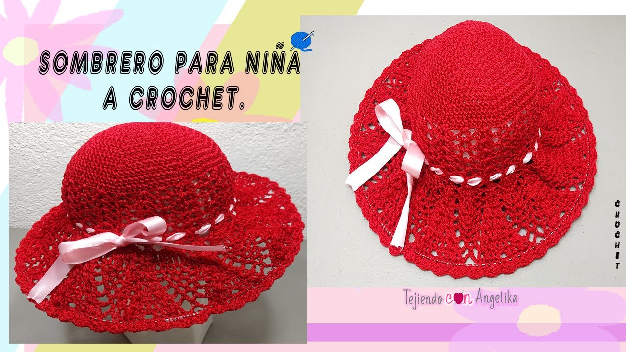 papel Bien educado Frontera SOMBRERO PARA NIÑA A CROCHET |Tejiendo con angélika|. - YouTube