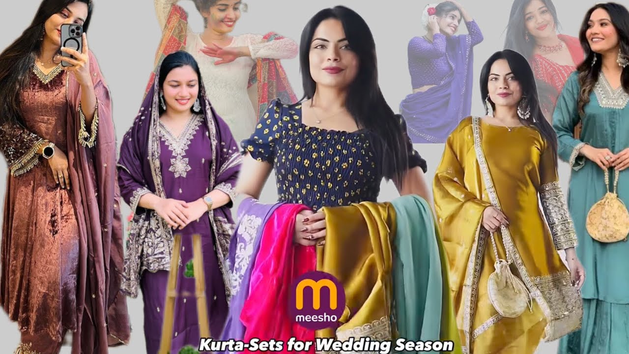 Weeding Wear Kurta Sets from  MEESHO 💞 | HUGE Tryon Haul | *Honest Review* | Meesho Finds
