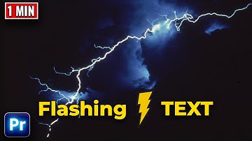 How to make FLASHING TEXT effect in Premiere Pro in 1 Minute | Easy Way
