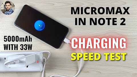 Micromax In Note 2 : Charging Speed Test