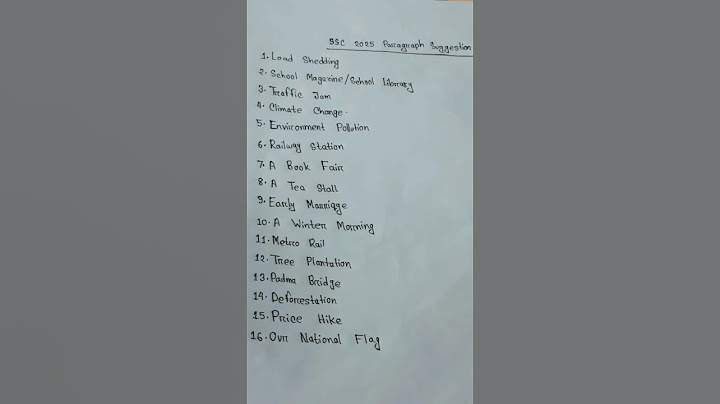 SSC 2025 Paragraph Suggestion English 1st Paper #ssc2025 #exam  #suggestion #shorts