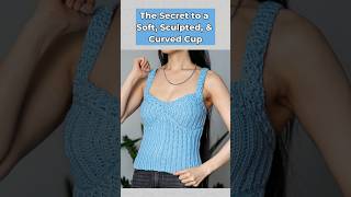Soft Curved Crochet Cup for Tank Tops #crochet #crochettutorial #tanktopcrochet