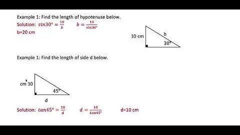 Using trigonometry to find an unknown side in the denominator