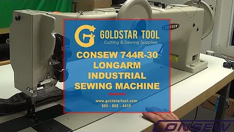 Manufacturer Showcase-Consew 744R-30 Longarm Industrial Sewing Machine-Goldstartool.com-800-868-4419