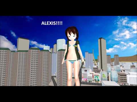 MMD Giantess: Playing Hide and Seek with the Gigantic Alexis! (HD 1080p)