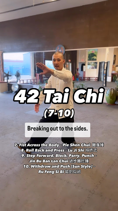 42 Tai Chi voice guide coaching No. 7-10 #taichi #wushu #kungfu #qigong #chinesemartialarts #武术