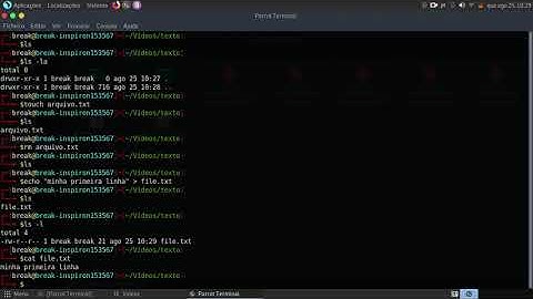 Como escrever um texto num arquivo via linha de comando no linux ECHO
