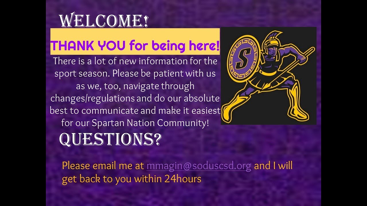 Sodus CSD Athletics Info Video 2021 2022 YouTube