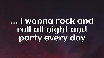 Kiss - Rock and Roll All Nite (lyrics)