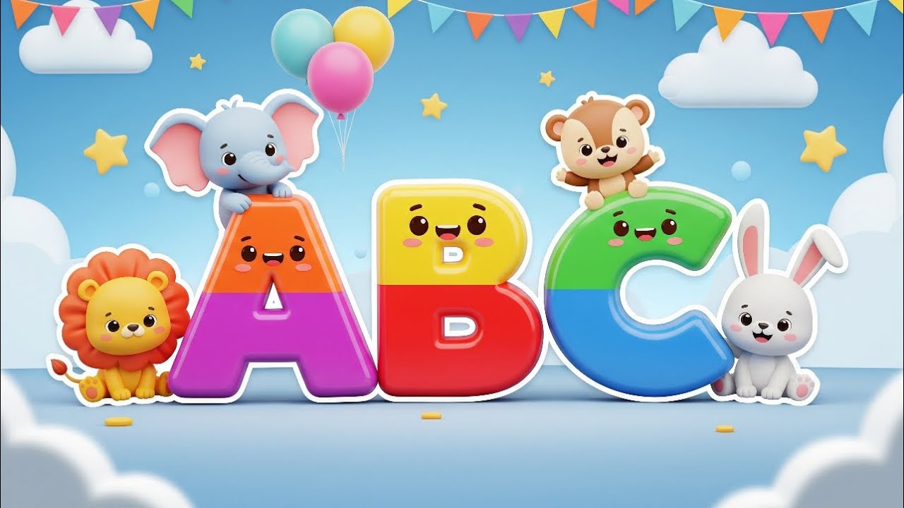 A to Z Alphabet Song 🔤 | ABCD Learning for Kids | Phonics & Words 