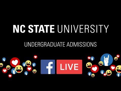 NC State Undergraduate Admissions Q+A - October 29, 2019