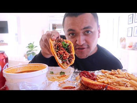 JUICY BIRRIA TACO MUKBANG | BIRRIERIA LITTLE TIJUANA