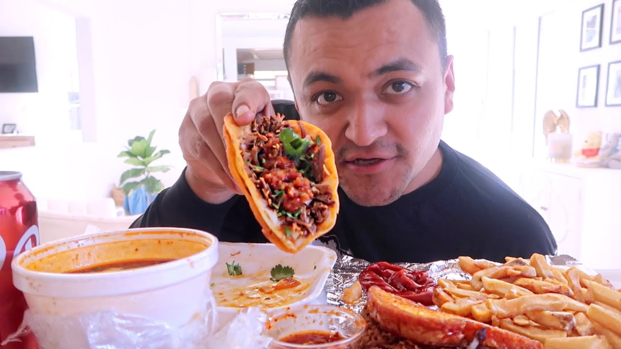 JUICY BIRRIA TACO MUKBANG | BIRRIERIA LITTLE TIJUANA