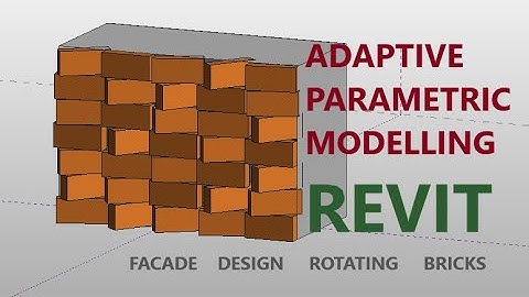 Revit adaptive parametric modelling(facade with bricks rotating by different angles)