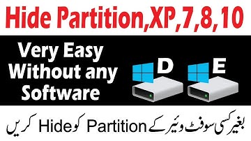 How to Hide and Show Hard Disk Drives in My computer  || hide partition || protect drives
