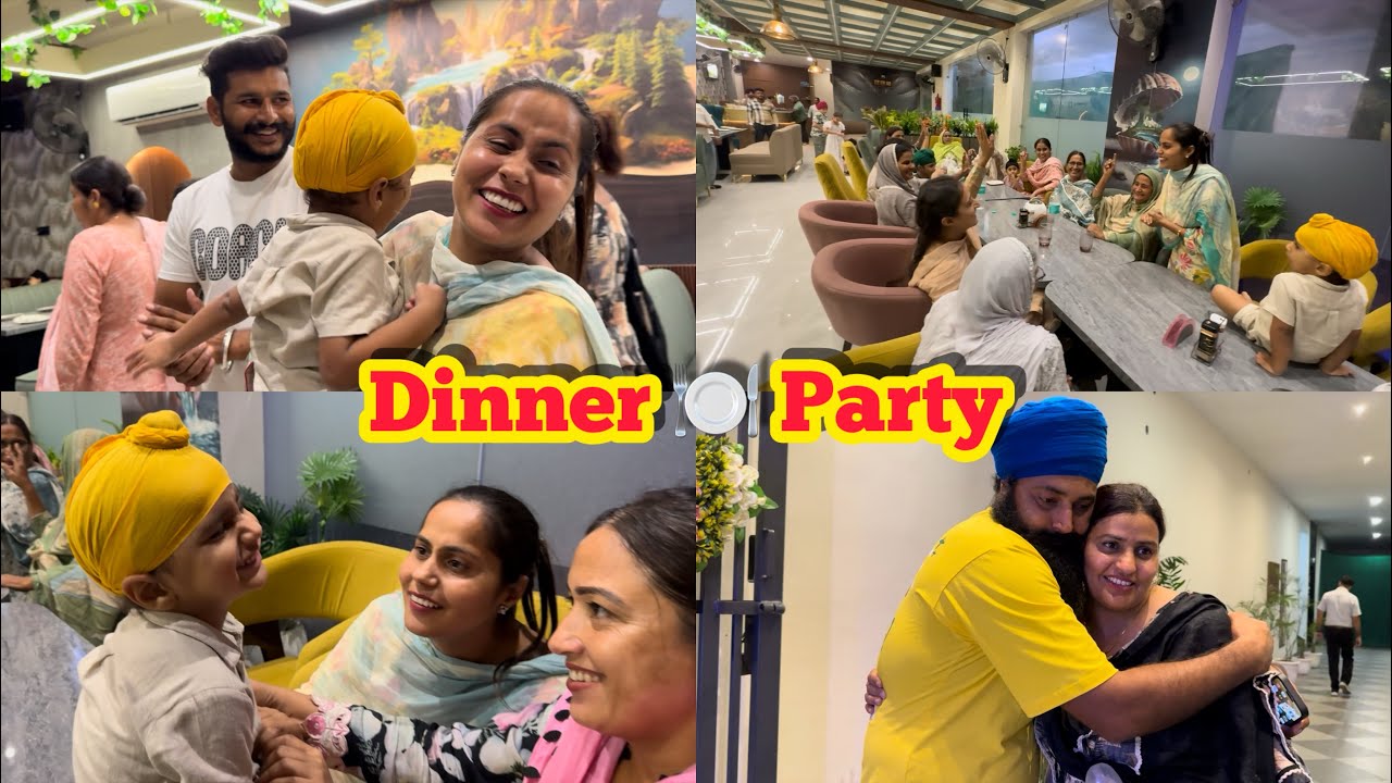 Nwe Ghar Di Khushi Ch Sari Family Nu Dinner 🍽️ Party 🎉 