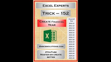 Trick_152👍How to Get Finanacial Year By Using 2 Function|👍#Excel #Expert @Master Sir Create Better ​
