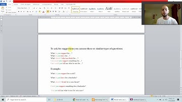 Modal verbs can, could and may for requests; suggestions
