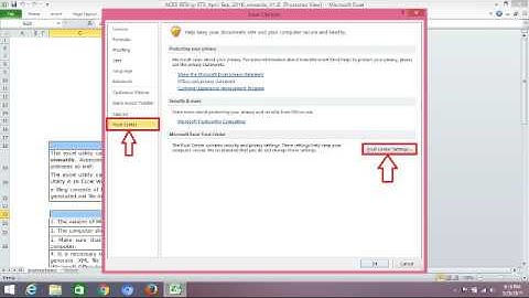 How to enable Macro and ActiveX Settings in Excel for Return filing.