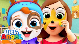 चेहरे पर चित्रकारी I Face Painting Song & More I Nursery Rhymes I Little Angel Hindi