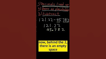 How to Subtract a Decimal by a Decimal #shorts