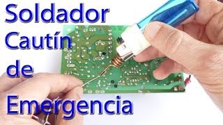 Soldador Cautín de Emergencia / How to make a mini soldering iron