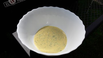 Honig Senf Sauce mit frischen Dill
