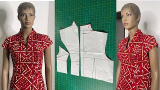 HOW TO DRAFT, CUT, AND SEW A BUILT-UP NECKLINE WITH A 