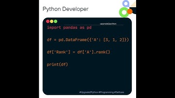Problem_35: Using rank() to Rank Data in Pandas Data Frame #ai #coding #ml #google
