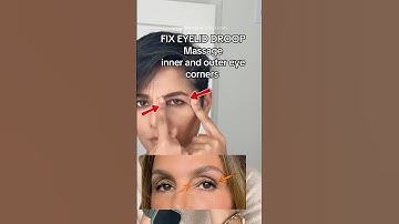 Droopy eyelids? Massage these 2 points to tone droopy lid skin #shorts #eyelidlift #faceyoga