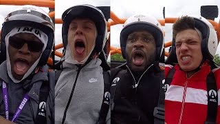 CRAZY SPEED! The Stig Drives ComedyShortsGamer, Caspar Lee, Bizzle & JMX | Top Gear