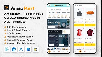 AmazMart - React Native CLI eCommerce Mobile App Template #bootstrap  #template
