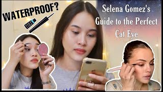 Selena Gomez's Guide to Perfect Cat Eye | Rimmel London Exaggerate Waterproof Liquid Eyeliner Review