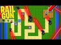 *RAIL GUN TURRET MOD* MINECRAFT TOWER DEFENSE - MINECRAFT MODDED MINIGAME | JeromeASF