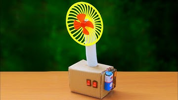 1 Science project item made of cardboard  DC motor LED 9V battery switch