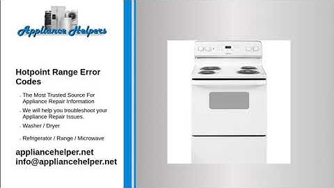 Hotpoint Range Error Codes