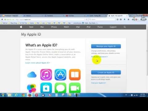 Hướng dẫn reset pass - câu hỏi bảo mật- đổi thông tin Apple ID - itune account - icloud