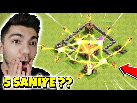 5 SANİYE KÖY 3'LEMEK !! Clash Of Clans