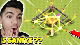 5 SANİYE KÖY 3'LEMEK !! Clash Of Clans