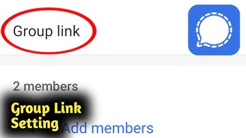 Signal App Group Link Setting