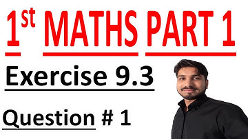 FSC Math book 1 ch 9,Lec1,Exercise 9.3 Q no 1 Math Chapter 9 Fundamentals of Trigonometry