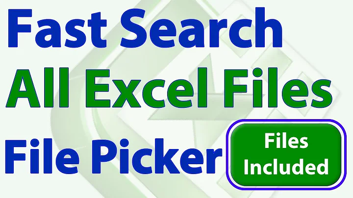 Fast Search Multiple Excel Workbooks using a File Picker Window